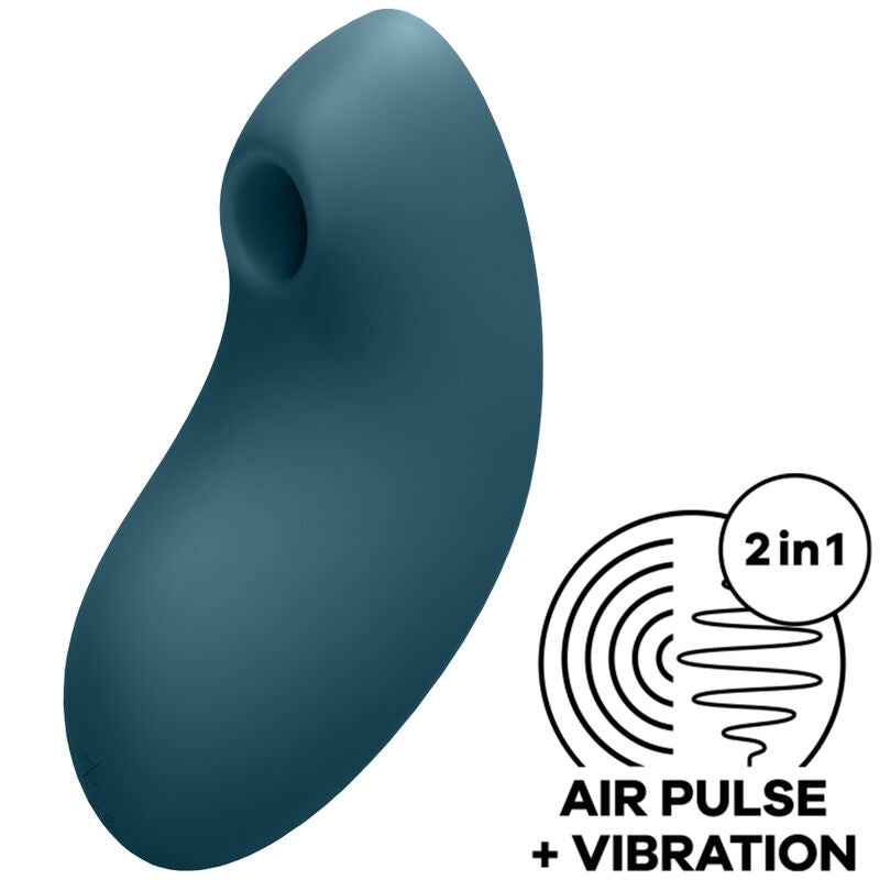 SATISFYER VULVA LOVER 2 STIMULATOR AND VIBRATOR – BLUE