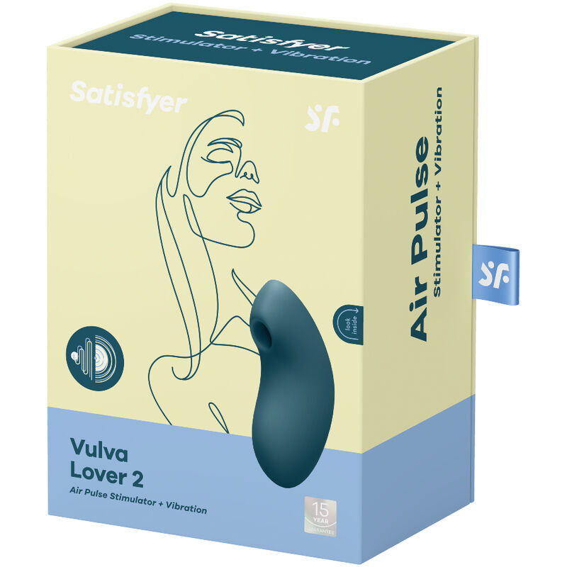 SATISFYER VULVA LOVER 2 STIMULATOR AND VIBRATOR – BLUE