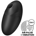 SATISFYER – VULVA LOVER 3 STIMULATOR AND VIBRATOR BLACK