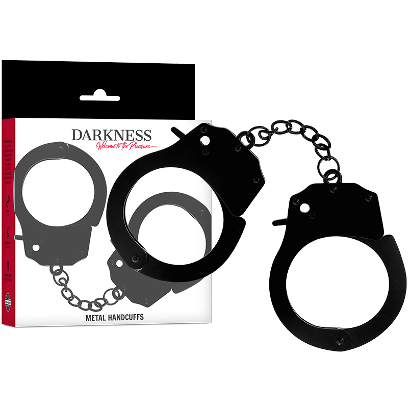 DARKNESS – METAL HANDCUFFS FOR BLACK HANDS