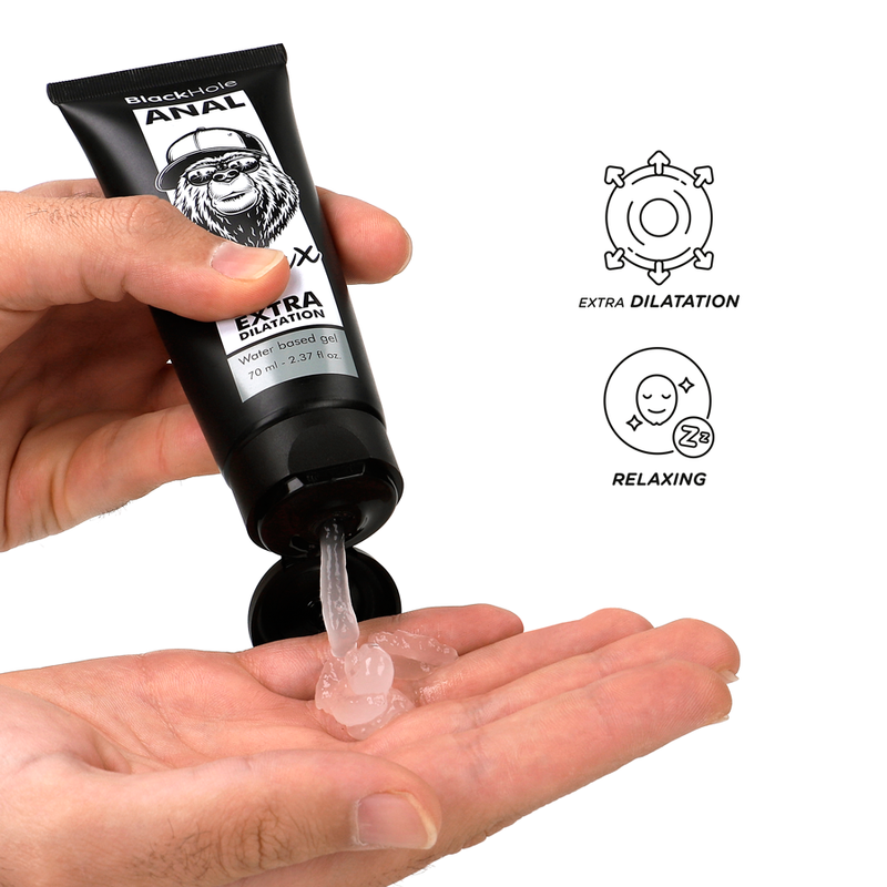 🔍 BLACK HOLE - GEL BASE AGUA DILATACIÓN ANAL 70 ML