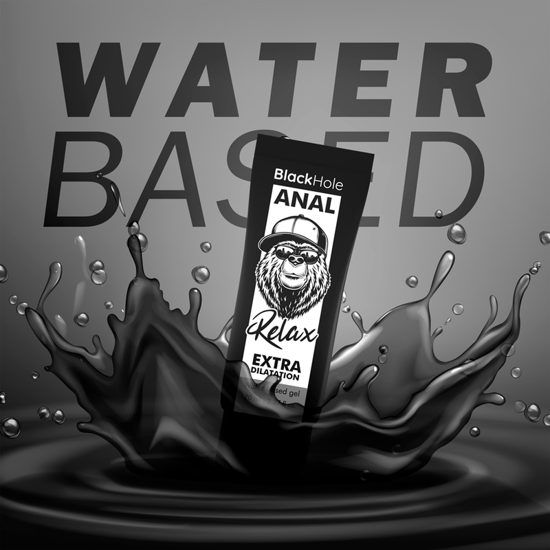 🔍 BLACK HOLE - GEL BASE AGUA DILATACIÓN ANAL 70 ML