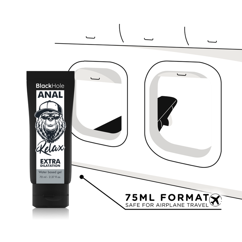 🔍 BLACK HOLE - GEL BASE AGUA DILATACIÓN ANAL 70 ML