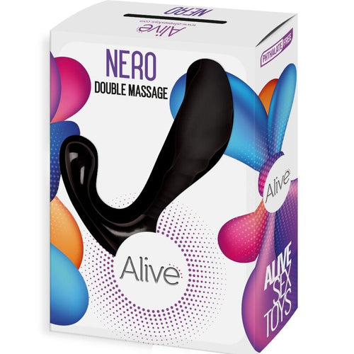 ALIVE – NERO DOBLE MASAJEADOR ANAL PROSTÁTICO