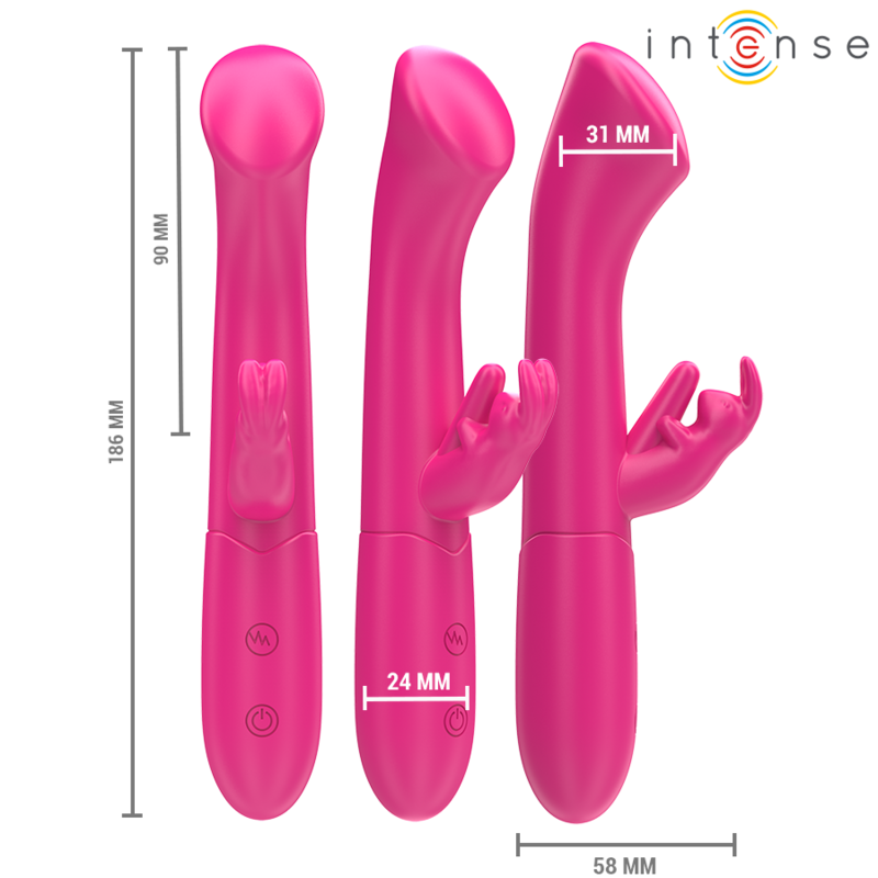 INTENSE – JULIETA RABBIT VIBRATOR 18.6 CM 10 VIBRATIONS PINK